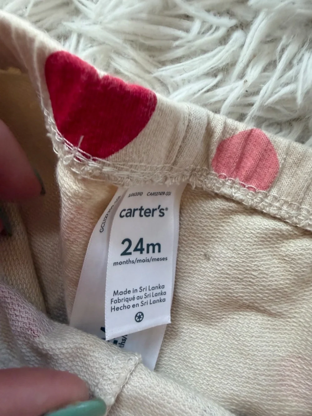 Four soft pajama Carter's Girls Pajama Bottoms bundle Set - Pink, Cream, Teal, G